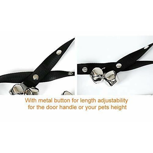 Dog Door Bell Door Bells For Potty Training 6 Large Bells Adjustable Length NEW - Picture 3 of 8